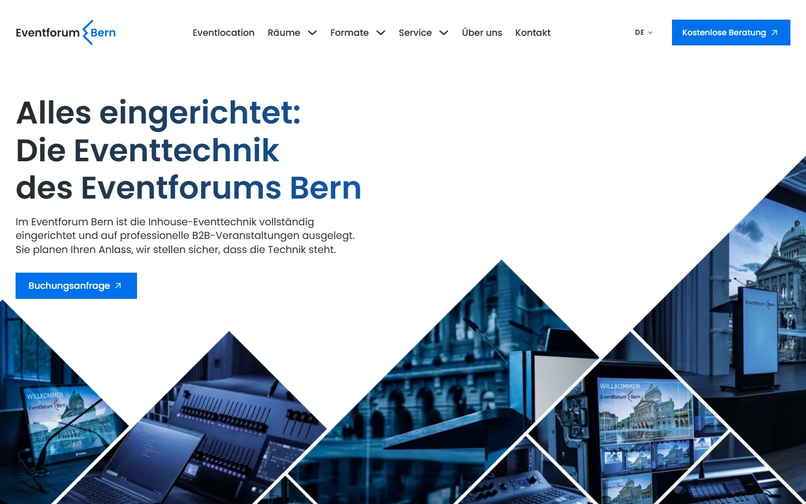 Eventtechnik mit zwei 4K-LED-Wänden, Regie und Livestream